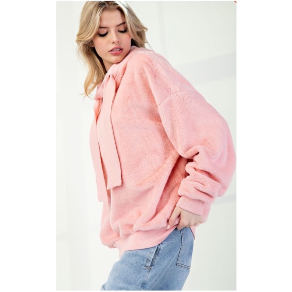 Easel Brown Fuzzy Hoodie Sweatshirt - Picture 9 of 9